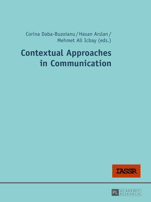 cover image of Contextual Approaches in Communication
